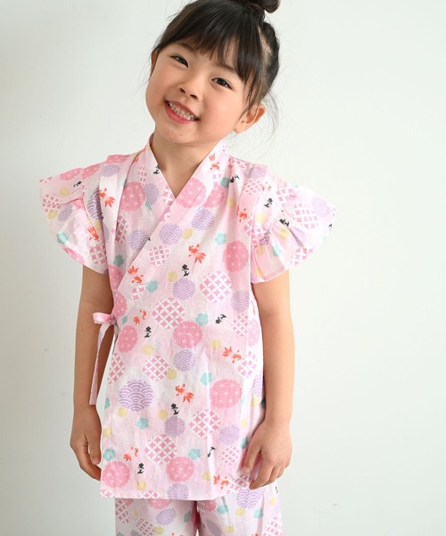 SKAPE（エスケープ）の「ﾌﾘﾙｿﾃﾞｼﾞﾝﾍﾞｲｽｰﾂ（浴衣・キッズ・ホワイト/ピンク/グリーン/パープル/イエロー/ブルー・90cm/100cm/110cm/120cm/130cm）」の10枚目の写真