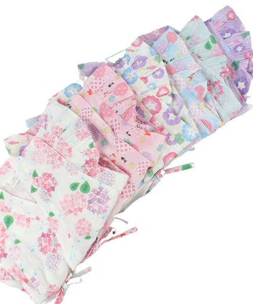 SKAPE（エスケープ）の「ﾌﾘﾙｿﾃﾞｼﾞﾝﾍﾞｲｽｰﾂ（浴衣・キッズ・ホワイト/ピンク/グリーン/パープル/イエロー/ブルー・90cm/100cm/110cm/120cm/130cm）」の12枚目の写真