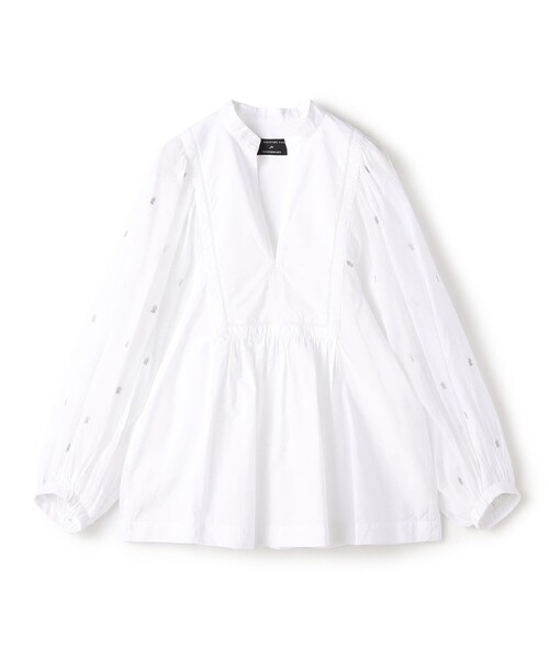 別注】ne Quittez pas BLACK POPLIN ORGANZEシャツ（シャツ
