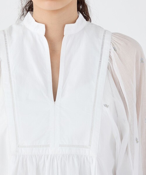 別注】ne Quittez pas BLACK POPLIN ORGANZEシャツ（シャツ