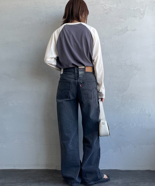 SCREEN STARS（スクリーンスターズ）の「[SCREEN STARS/スクリーンスターズ] 別注 配色ラグラン シアーロングスリーブTシャツ（Tシャツ/カットソー・レディース・チャコールグレー/ダークグリーン/ライトグレー/ボルドー・F）」の13枚目の写真