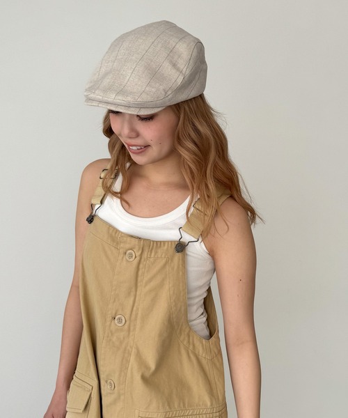 CANAL JEAN（キャナルジーン）の「El mar　ストライプハンチング（ハンチング/ベレー帽・レディース・キナリ/ベージュ・ONE SIZE）」の4枚目の写真