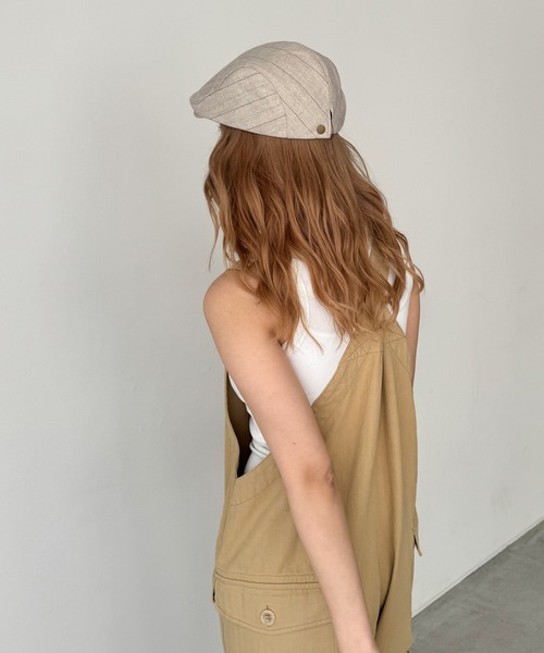 CANAL JEAN（キャナルジーン）の「El mar　ストライプハンチング（ハンチング/ベレー帽・レディース・キナリ/ベージュ・ONE SIZE）」の5枚目の写真