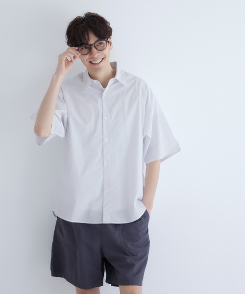 coca（coca）（コカ）の「【WEB限定セール】タイプライターストライプ半袖シャツ（シャツ/ブラウス・メンズ・B/A・M/L/XL）」の6枚目の写真
