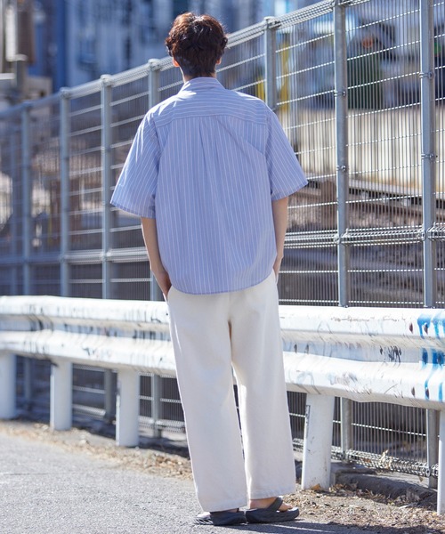 coca（coca）（コカ）の「【WEB限定セール】タイプライターストライプ半袖シャツ（シャツ/ブラウス・メンズ・B/A・M/L/XL）」の10枚目の写真