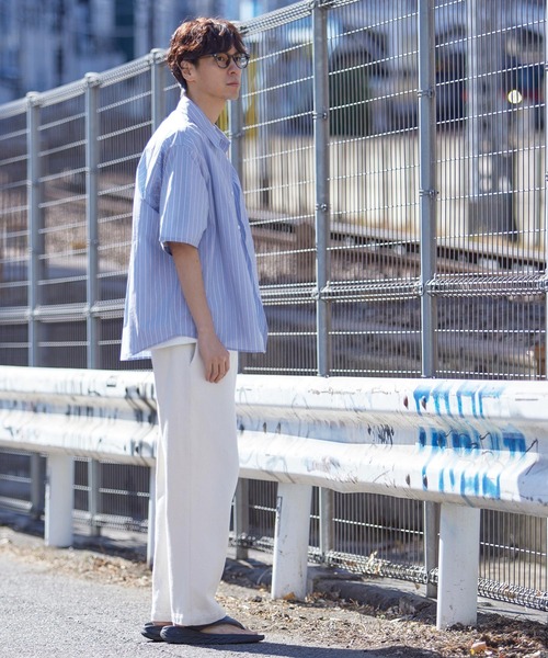 coca（coca）（コカ）の「【WEB限定セール】タイプライターストライプ半袖シャツ（シャツ/ブラウス・メンズ・B/A・M/L/XL）」の11枚目の写真