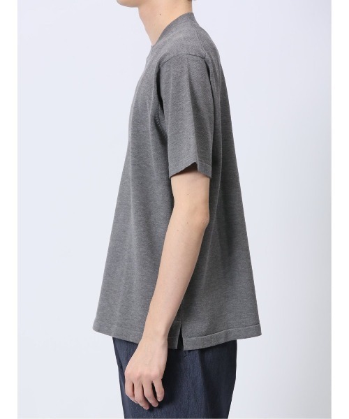 m.f.editorial（エムエフエディトリアル）の「【ウォッシャブル】m.f.エディトリアル メンズ ウォッシャブル 綿混ニット クルーTシャツ（ポロシャツ・メンズ・グレー系その他2/ベージュ/ホワイト/ブラック・MEDIUM/LARGE/X-LARGE）」の17枚目の写真