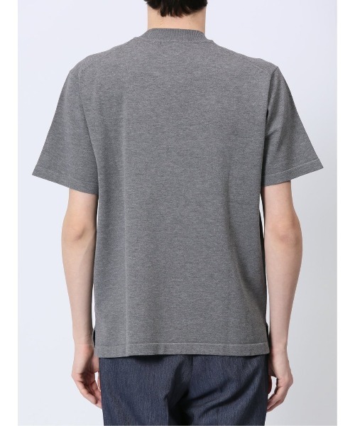 m.f.editorial（エムエフエディトリアル）の「【ウォッシャブル】m.f.エディトリアル メンズ ウォッシャブル 綿混ニット クルーTシャツ（ポロシャツ・メンズ・グレー系その他2/ベージュ/ホワイト/ブラック・MEDIUM/LARGE/X-LARGE）」の5枚目の写真