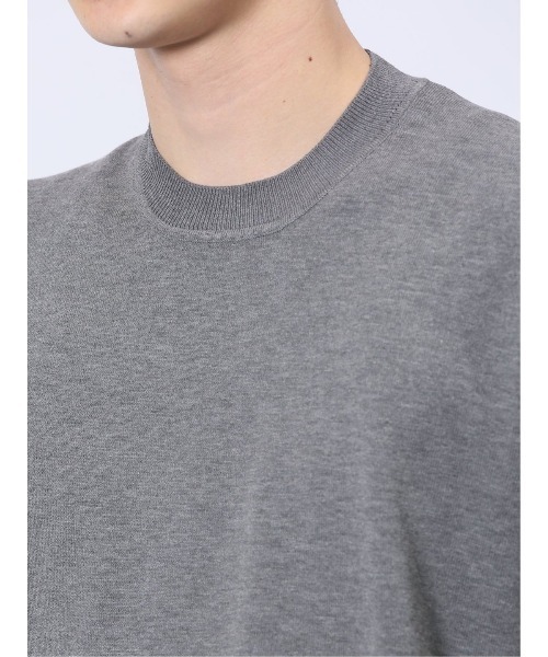 m.f.editorial（エムエフエディトリアル）の「【ウォッシャブル】m.f.エディトリアル メンズ ウォッシャブル 綿混ニット クルーTシャツ（ポロシャツ・メンズ・グレー系その他2/ベージュ/ホワイト/ブラック・MEDIUM/LARGE/X-LARGE）」の6枚目の写真