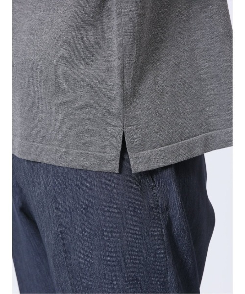 m.f.editorial（エムエフエディトリアル）の「【ウォッシャブル】m.f.エディトリアル メンズ ウォッシャブル 綿混ニット クルーTシャツ（ポロシャツ・メンズ・グレー系その他2/ベージュ/ホワイト/ブラック・MEDIUM/LARGE/X-LARGE）」の8枚目の写真