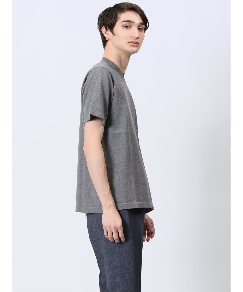 m.f.editorial（エムエフエディトリアル）の「【ウォッシャブル】m.f.エディトリアル メンズ ウォッシャブル 綿混ニット クルーTシャツ（ポロシャツ・メンズ・グレー系その他2/ベージュ/ホワイト/ブラック・MEDIUM/LARGE/X-LARGE）」の12枚目の写真