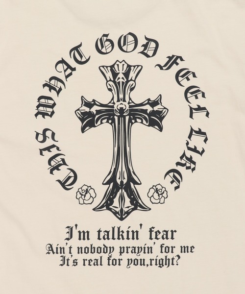 SPINNS（スピンズ）の「ピグメント加工 短丈Tシャツ/クロスロゴ/バックプリント（Tシャツ/カットソー・メンズ・ブラウン/ホワイト/ブラック/カーキ・ONESIZE）」の15枚目の写真