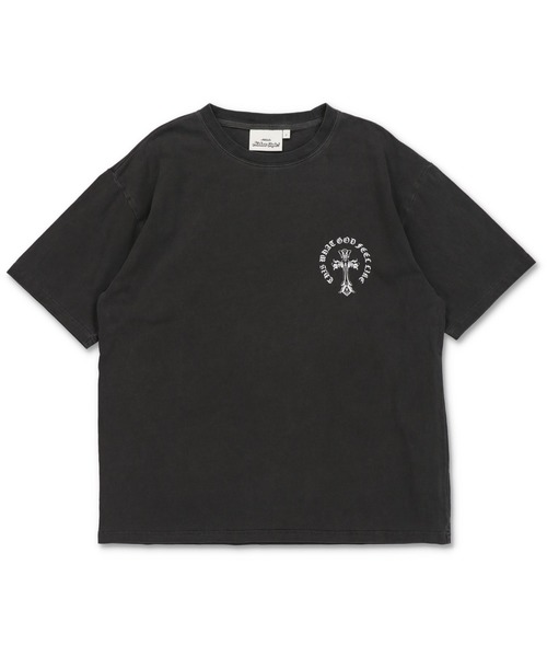 SPINNS（スピンズ）の「ピグメント加工 短丈Tシャツ/クロスロゴ/バックプリント（Tシャツ/カットソー・メンズ・ブラウン/ホワイト/ブラック/カーキ・ONESIZE）」の20枚目の写真