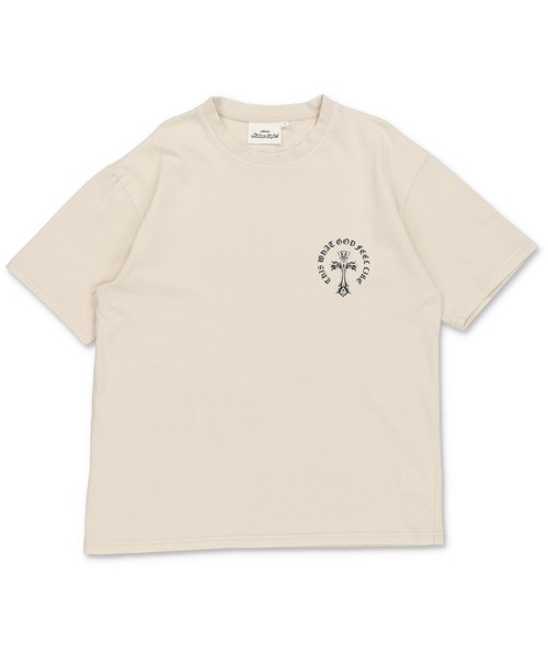 SPINNS（スピンズ）の「ピグメント加工 短丈Tシャツ/クロスロゴ/バックプリント（Tシャツ/カットソー・メンズ・ブラウン/ホワイト/ブラック/カーキ・ONESIZE）」の17枚目の写真