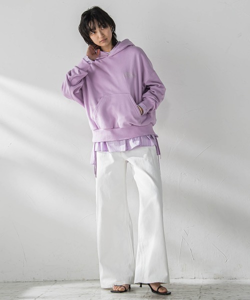 MAYSON GREY(メイソングレイ)の「デニムワイドパンツ≪洗濯機で洗える≫(デニムパンツ・レディース・ネイビー/ブルー・M)」の3枚目の写真