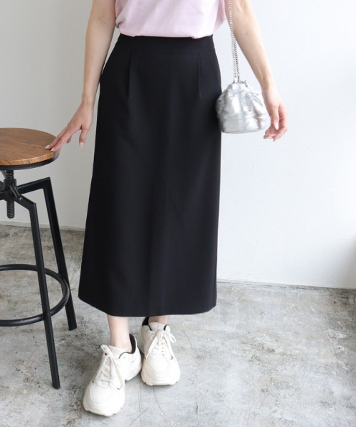 Pierrot（ピエロ）の「接触冷感リネンライクスカート（スカート・レディース・ベージュ系その他/杢グレー/ネイビー/ブラック・PM/L/M）」の16枚目の写真