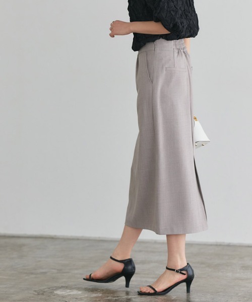 Pierrot（ピエロ）の「接触冷感リネンライクスカート（スカート・レディース・ベージュ系その他/杢グレー/ネイビー/ブラック・PM/L/M）」の20枚目の写真