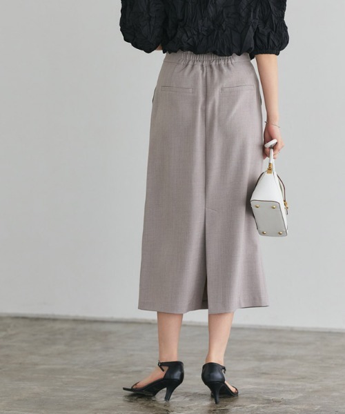 Pierrot（ピエロ）の「接触冷感リネンライクスカート（スカート・レディース・ベージュ系その他/杢グレー/ネイビー/ブラック・PM/L/M）」の21枚目の写真