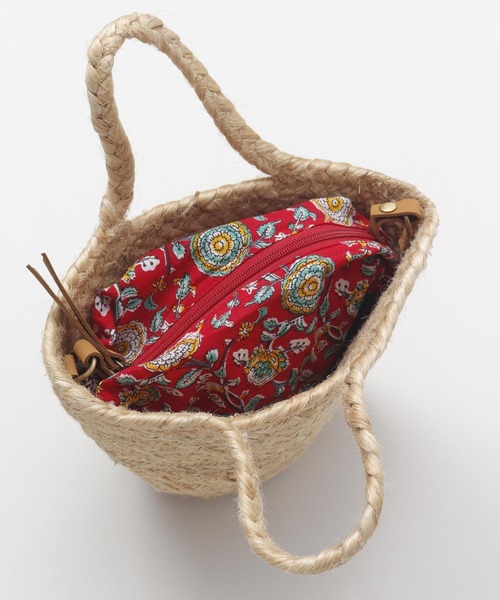 チャイハネ（チャイハネ）の「【チャイハネ】ジューティミニバッグ ポーチ付き（かごバッグ・レディース・レッド/ブルー・FREE）」の13枚目の写真