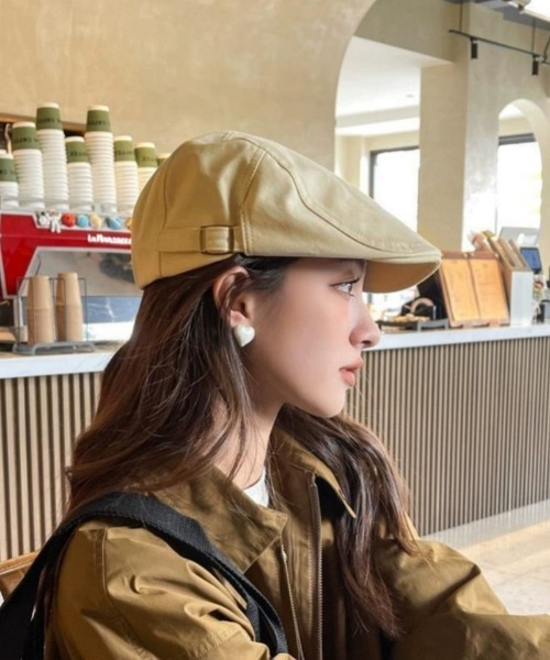 Ritzy（リッツィー）の「シンプル ハンチング帽（ハンチング/ベレー帽・レディース・ベージュ/ホワイト/ブラック/ライトベージュ・FREE）」の4枚目の写真