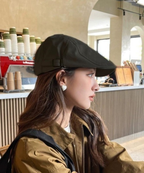 Ritzy（リッツィー）の「シンプル ハンチング帽（ハンチング/ベレー帽・レディース・ベージュ/ホワイト/ブラック/ライトベージュ・FREE）」の3枚目の写真