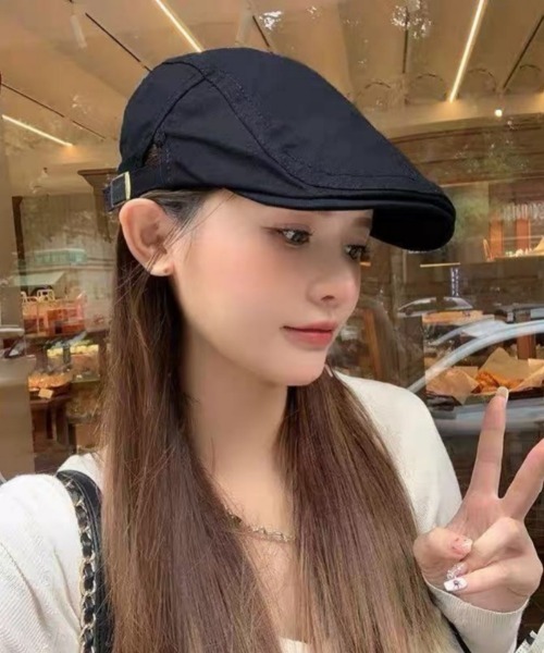 Ritzy（リッツィー）の「シンプル ハンチング帽（ハンチング/ベレー帽・レディース・ベージュ/ホワイト/ブラック/ライトベージュ・FREE）」の5枚目の写真