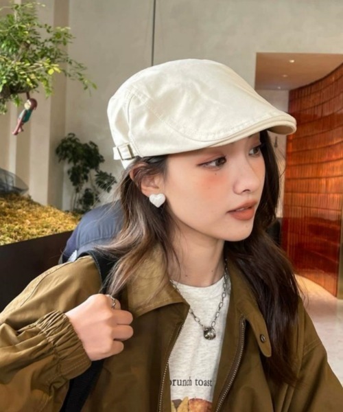 Ritzy（リッツィー）の「シンプル ハンチング帽（ハンチング/ベレー帽・レディース・ベージュ/ホワイト/ブラック/ライトベージュ・FREE）」の12枚目の写真