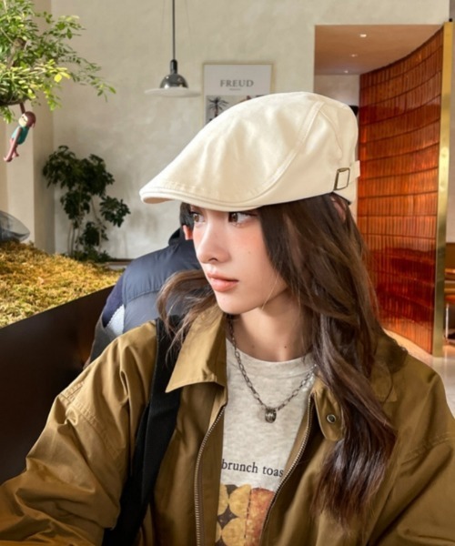 Ritzy（リッツィー）の「シンプル ハンチング帽（ハンチング/ベレー帽・レディース・ベージュ/ホワイト/ブラック/ライトベージュ・FREE）」の14枚目の写真