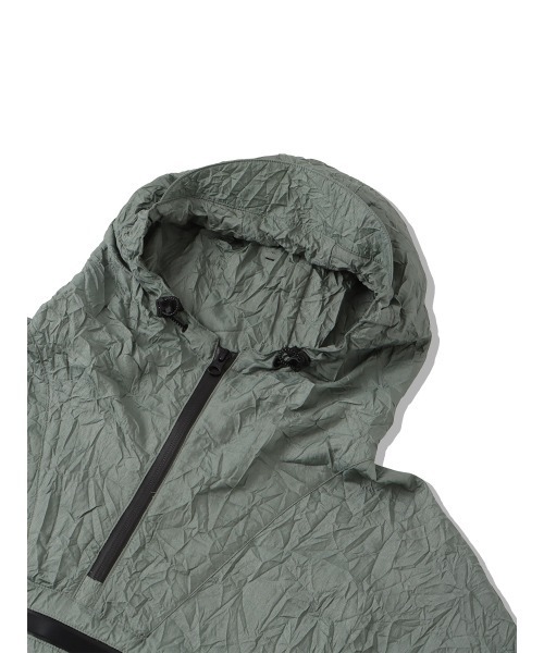 YDOT(ワイドット)の「【YDOT / ワイドット】 WRINKLE NYLON ANORAK(ナイロンジャケット・メンズ・グレー/グリーン・MEDIUM/LARGE)」の14枚目の写真
