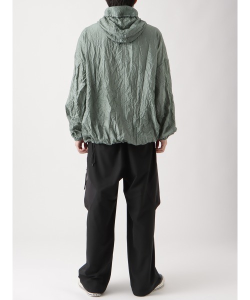 YDOT(ワイドット)の「【YDOT / ワイドット】 WRINKLE NYLON ANORAK(ナイロンジャケット・メンズ・グレー/グリーン・MEDIUM/LARGE)」の10枚目の写真