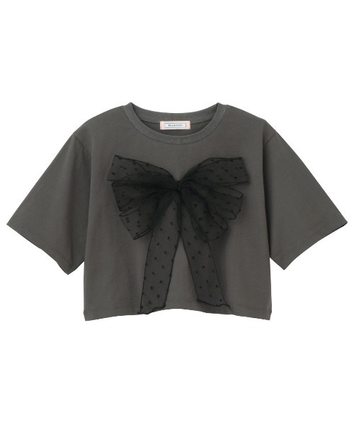 PEACH JOHN（ピーチジョン）の「リアルリボンＴ（Tシャツ/カットソー・レディース・チャコール/アイボリー・ONE SIZE）」の11枚目の写真