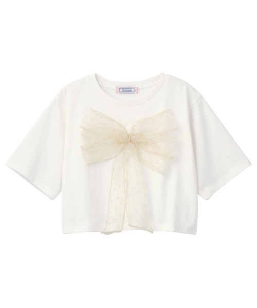 PEACH JOHN（ピーチジョン）の「リアルリボンＴ（Tシャツ/カットソー・レディース・チャコール/アイボリー・ONE SIZE）」の9枚目の写真