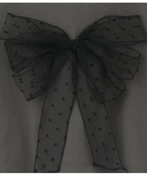 PEACH JOHN（ピーチジョン）の「リアルリボンＴ（Tシャツ/カットソー・レディース・チャコール/アイボリー・ONE SIZE）」の12枚目の写真