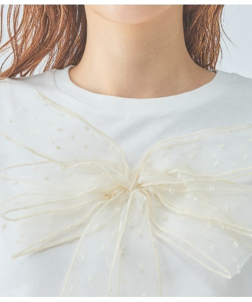 PEACH JOHN（ピーチジョン）の「リアルリボンＴ（Tシャツ/カットソー・レディース・チャコール/アイボリー・ONE SIZE）」の19枚目の写真