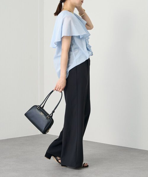 LOUNGEDRESS(ラウンジドレス)の「ワイドイージーパンツ(スラックス・レディース・アイボリー/ブラック/キャメル・SMALL/MEDIUM)」の20枚目の写真