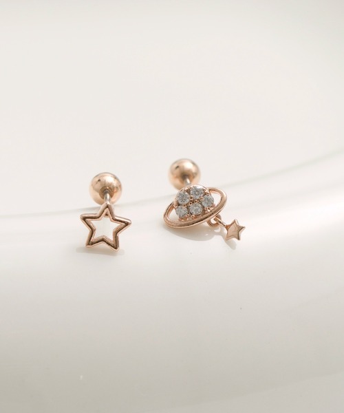 Peony（ピオニー）の「【Peony/ピオニー】/【アレルギー対応】サージカルステンレス　コスモピアス（ピアス（両耳用）・レディース・ピンクゴールド/ゴールド/シルバー・FREE）」の3枚目の写真