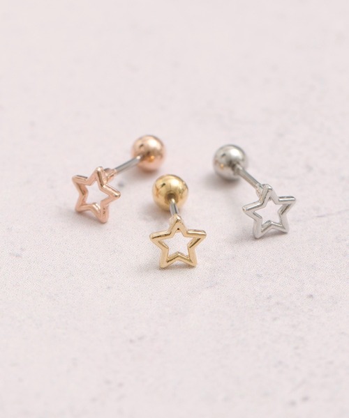 Peony（ピオニー）の「【Peony/ピオニー】/【アレルギー対応】サージカルステンレス　コスモピアス（ピアス（両耳用）・レディース・ピンクゴールド/ゴールド/シルバー・FREE）」の4枚目の写真