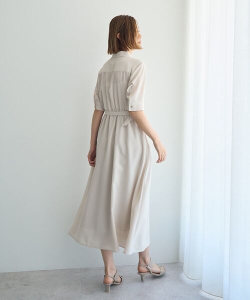 YECCA VECCA(イェッカヴェッカ)の「ベルト付きシャツワンピース(シャツワンピース・レディース・ネイビー/ライトベージュ/サックスブルー・FREE)」の7枚目の写真