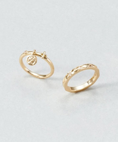 GOLDY（ゴールディ）の「【GOLDY】アッセンブル コイン チャーム セット リング 5250301※（リング・レディース・ゴールド/シルバー×ゴールド/ゴールド系その他/シルバー・FREE）」の3枚目の写真