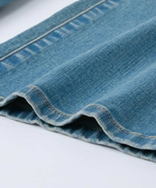 Petitjo（プッチージョ）の「小さいサイズ　すごく伸びるセミブーツカットデニムパンツ　ストレッチジーンズ　低身長さん・小柄女性（デニムパンツ・レディース・ネイビー/ブルー系・58/61/64/67）」の20枚目の写真