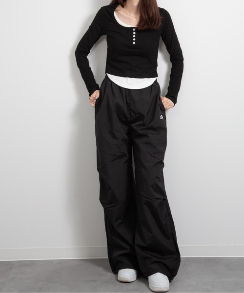 HALEY PESCA(ヘーリーペスカ)の「HALEY PESCA/ワイドレッグ ストリート カーゴパンツ(カーゴパンツ・レディース・グレー/ブラック・SMALL/MEDIUM/LARGE)」の13枚目の写真