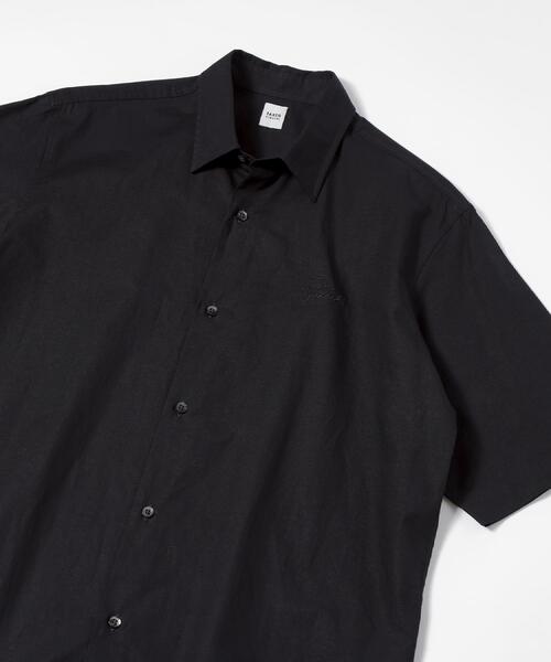 TAKEO KIKUCHI(タケオキクチ)の「【LIMITED】ワンポイントロゴ刺繍 綿麻半袖シャツ(シャツ/ブラウス・メンズ・ホワイト/ブラック/ネイビー/グレー/ブルー・01/02/03/04/05)」の3枚目の写真