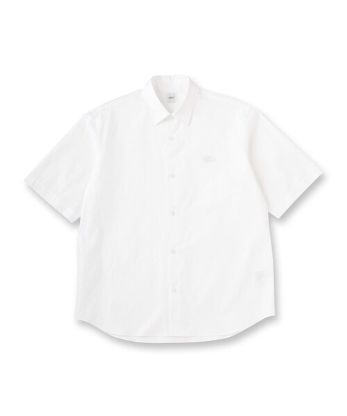 TAKEO KIKUCHI(タケオキクチ)の「【LIMITED】ワンポイントロゴ刺繍 綿麻半袖シャツ(シャツ/ブラウス・メンズ・ホワイト/ブラック/ネイビー/グレー/ブルー・01/02/03/04/05)」の6枚目の写真