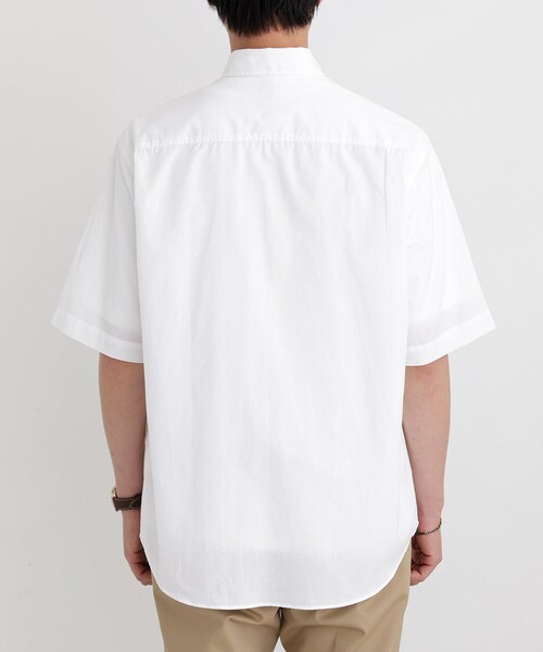 TAKEO KIKUCHI(タケオキクチ)の「【LIMITED】ワンポイントロゴ刺繍 綿麻半袖シャツ(シャツ/ブラウス・メンズ・ホワイト/ブラック/ネイビー/グレー/ブルー・01/02/03/04/05)」の9枚目の写真