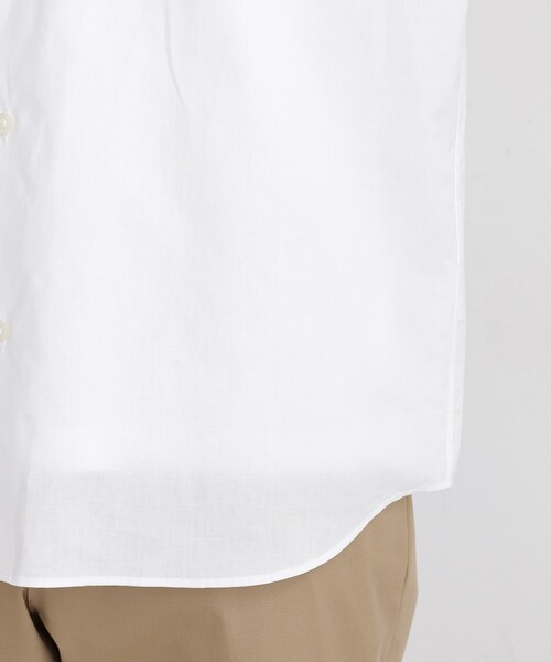 TAKEO KIKUCHI(タケオキクチ)の「【LIMITED】ワンポイントロゴ刺繍 綿麻半袖シャツ(シャツ/ブラウス・メンズ・ホワイト/ブラック/ネイビー/グレー/ブルー・01/02/03/04/05)」の12枚目の写真