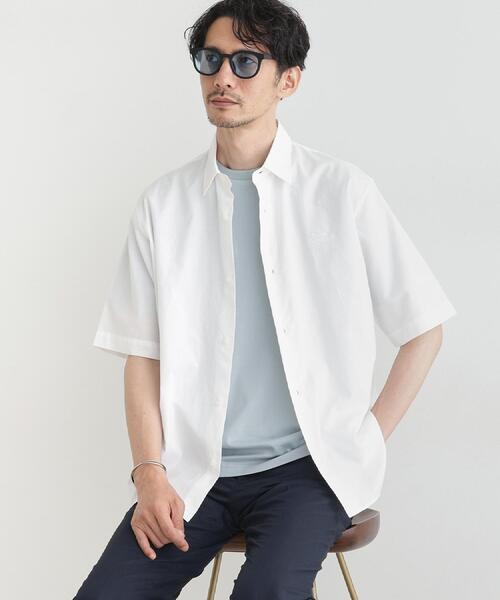 TAKEO KIKUCHI(タケオキクチ)の「【LIMITED】ワンポイントロゴ刺繍 綿麻半袖シャツ(シャツ/ブラウス・メンズ・ホワイト/ブラック/ネイビー/グレー/ブルー・01/02/03/04/05)」の17枚目の写真