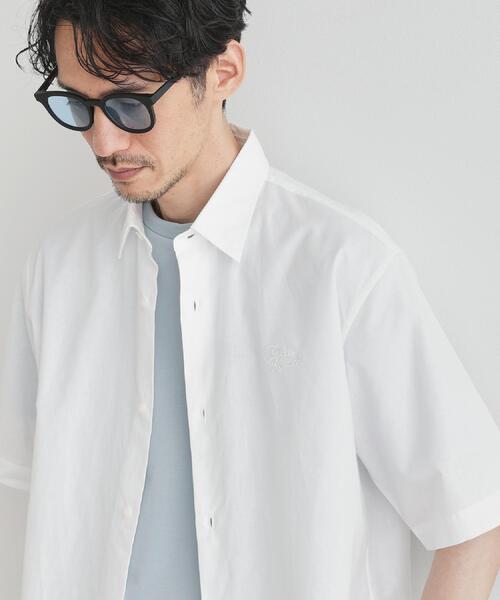 TAKEO KIKUCHI(タケオキクチ)の「【LIMITED】ワンポイントロゴ刺繍 綿麻半袖シャツ(シャツ/ブラウス・メンズ・ホワイト/ブラック/ネイビー/グレー/ブルー・01/02/03/04/05)」の18枚目の写真