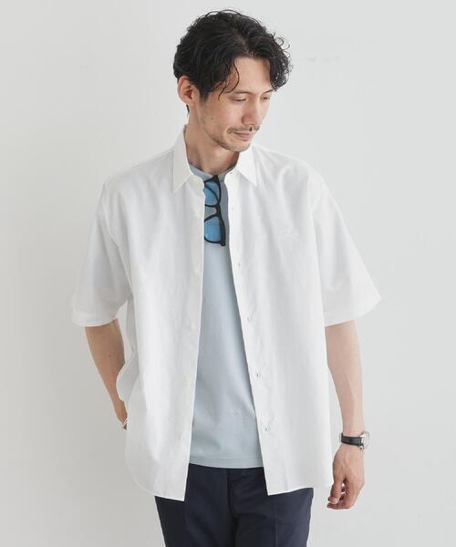 TAKEO KIKUCHI(タケオキクチ)の「【LIMITED】ワンポイントロゴ刺繍 綿麻半袖シャツ(シャツ/ブラウス・メンズ・ホワイト/ブラック/ネイビー/グレー/ブルー・01/02/03/04/05)」の19枚目の写真