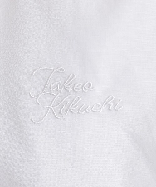 TAKEO KIKUCHI(タケオキクチ)の「【LIMITED】ワンポイントロゴ刺繍 綿麻半袖シャツ(シャツ/ブラウス・メンズ・ホワイト/ブラック/ネイビー/グレー/ブルー・01/02/03/04/05)」の20枚目の写真
