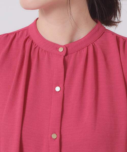 ITS'DEMO（イッツデモ）の「【接触冷感／吸水速乾／洗濯機OK】イージーケア前開きワンピース＜ラク服シリーズ＞（ワンピース・レディース・ピンク系/ライトベージュ/ブラック/ブルー・00）」の21枚目の写真